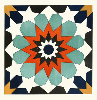 18 plaques de carreaux ornementaux de la Commission de délimitation afghane Pl 04 - Commission de délimitation afghane