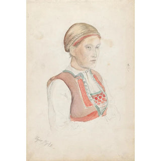 Adolph Tidemand - Kvinne i halvfigur Viky.webp