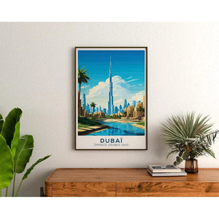 Affiche Dubaï Vintage