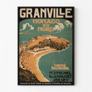 Affiche Granville vintage – La Monaco du Nord et centre balnéaire