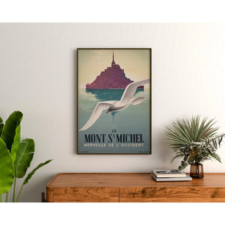 Affiche Mont Saint-Michel vintage – Merveille de l’Occident