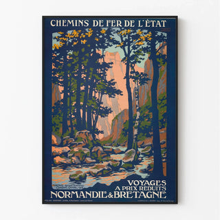 Affiche Mortain – Voyages en Normandie & Bretagne