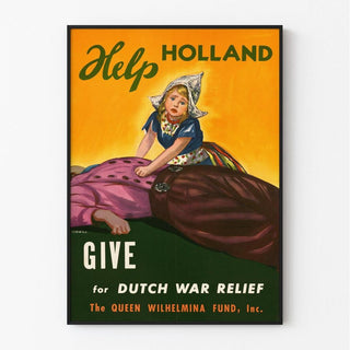Affiche Seconde Guerre Mondiale - Help Holland