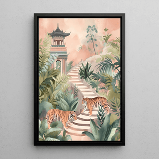 Affiche Tigres et Temple