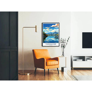 Affiche Vancouver Vintage avec ses montagnes