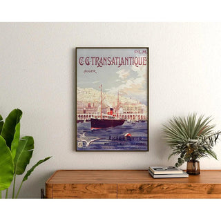 Affiche vintage - Compagnie Générale Transatlantique, Marseille-Alger