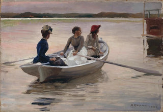 Albert Edelfelt - Girls in a Rowing Boat Summer in the Archipelago.webp