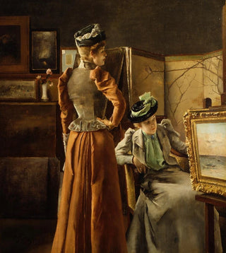 Alfred Stevens - Looking at a Painting.webp