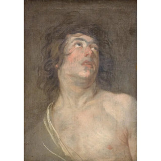 Anthony van Dyck - Study Head of a Young Man Looking Upwards St Sebastian.webp
