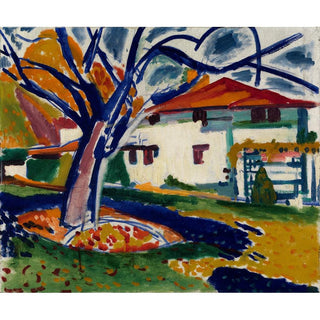 Arbres bleus - Henry Lyman Saÿen | Reproduction Tableau Décoration murale affiche copie