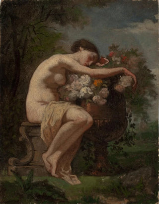 August Jernberg - Nymph Next To A Flower UrnStudy.webp