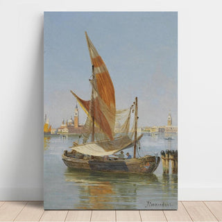 Bateaux de pêche dans la lagune, Venise - Antonietta Brandeis | Reproduction Tableau Décoration murale affiche copie
