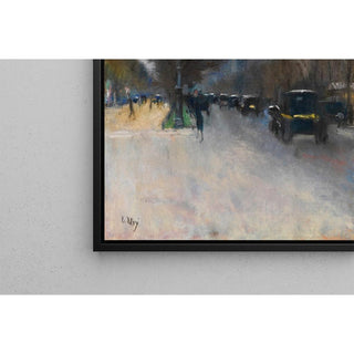 Berliner Straßenszene im Herbst de Lesser Ury | Reproduction Tableau Décoration murale affiche copie