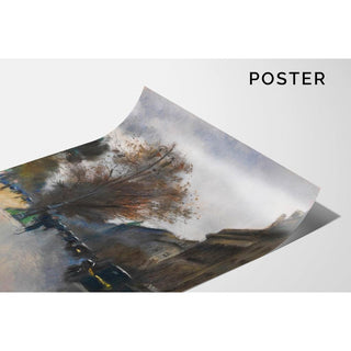 Berliner Straßenszene im Herbst de Lesser Ury | Reproduction Tableau Décoration murale affiche copie