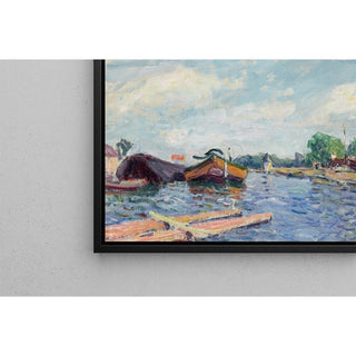 Canal du Loing à Saint-Mammès - Alfred Sisley | Reproduction Tableau Décoration murale affiche copie