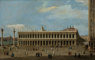 Canaletto - Venice the Piazzetta looking west with the Libreria.webp