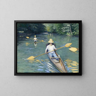 Canoë sur la rivière Yerres - Gustave Caillebotte | Reproduction Tableau Décoration murale affiche copie