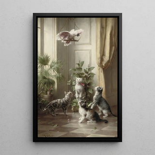 Carl Reichert - Cats and the cockatoo.webp