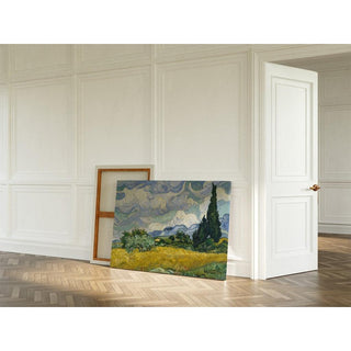 Champ de blé avec cyprès - Vincent van Gogh | Reproduction Tableau Décoration murale affiche copie