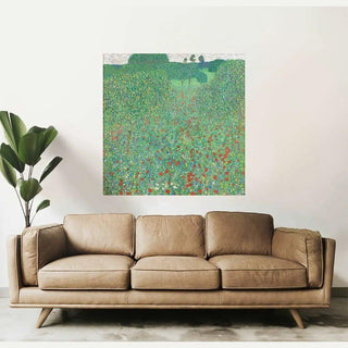 Champ de coquelicots - Gustav Klimt | Reproduction Tableau Décoration murale affiche copie