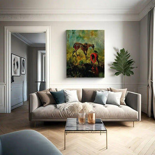 Cheval de chasse à courre - Henri de Toulouse-Lautrec | Reproduction Tableau Décoration murale affiche copie