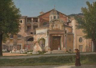 Christoffer Wilhelm Eckersberg - A Section of the Via Sacra Rome The Church of Saints Cosmas and Damian.webp