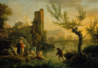 ClaudeJoseph Vernet - Paysage avec des lavandires.webp