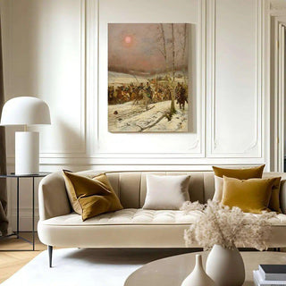 Cosaques attaqués par la Garde d'Honneur pendant la Campagne russe de Napoléon - Jean-Baptiste Édouard Detaille | Reproduction Tableau Décoration murale affiche copie