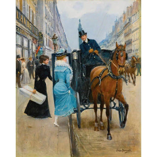 Courses Rue De La Paix - Jean Béraud | Reproduction Tableau Décoration murale affiche copie