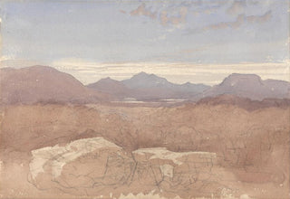 David Cox - A Mountainous View North Wales.webp