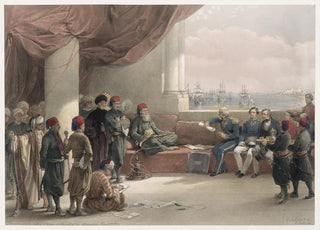 David Roberts - Interview with The Viceroy of Egypt at His palace at Alexandria May 12th 1839.webp