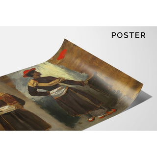 Deux études d'un Indien debout de Calcutta - Eugène Delacroix | Reproduction Tableau Décoration murale affiche copie
