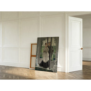 Deux personnages devant une porte La proposition - James Tissot | Reproduction Tableau Décoration murale affiche copie