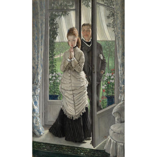 Deux personnages devant une porte La proposition - James Tissot | Reproduction Tableau Décoration murale affiche copie