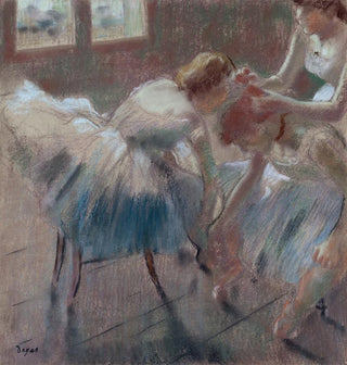 Edgar Degas - Three Dancers Preparing for Class.webp