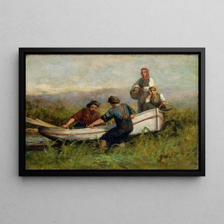 Edward Mitchell Bannister - People Near Boat.webp