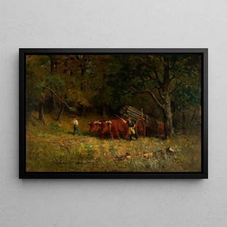 Edward Mitchell Bannister - Untitled boy and man with oxen.webp