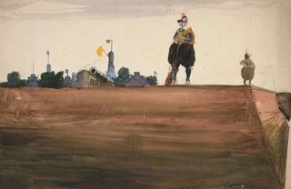 Edwin Austin Abbey - Two sentries atop a fortress wall.webp