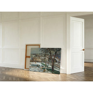 Effet de Neige à L'Hermitage, Pontoise - Camille Pissarro | Reproduction Tableau Décoration murale affiche copie