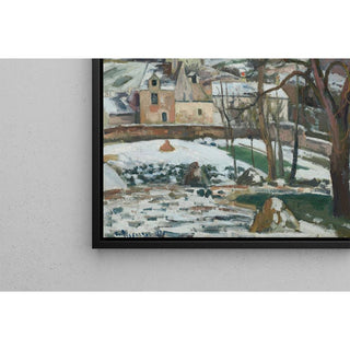 Effet de Neige à L'Hermitage, Pontoise - Camille Pissarro | Reproduction Tableau Décoration murale affiche copie