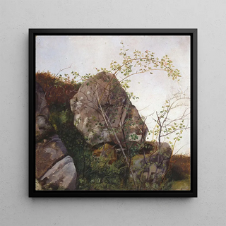 Étude de roses de chien et de fougères - Adolph Tidemand