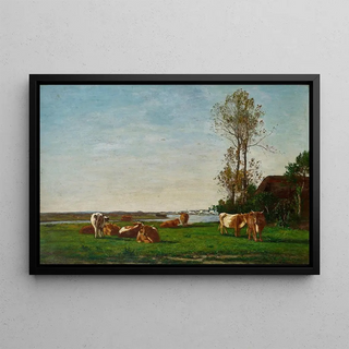 Eugne Boudin - Chaumire et pturage sur les bords de la Touques.webp