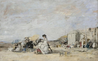 Eugne Boudin - Lady in White on the Beach at Trouville.webp