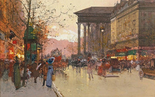Eugne GalienLaloue - Paris The Boulevard de la Madeleine in the evening.webp