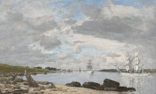 Eugne Louis Boudin - The Bay at the Mouth of the River Elorn Landerneau.webp