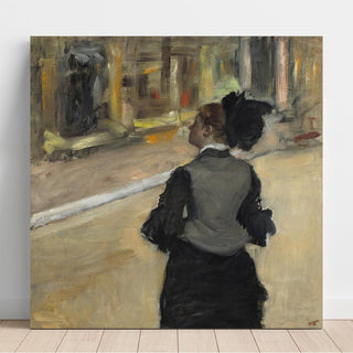 Femme vue de dos Visite d'un musée - Edgar Degas | Reproduction Tableau Décoration murale affiche copie