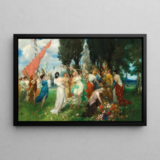 Ferdinand Leeke - The Spring Festival of Flora before the Acropolis.webp