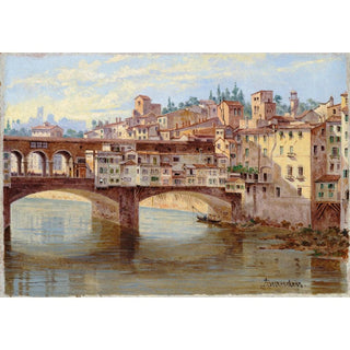 Florence, Ponte Vecchio - Antonietta Brandeis | Reproduction Tableau Décoration murale affiche copie