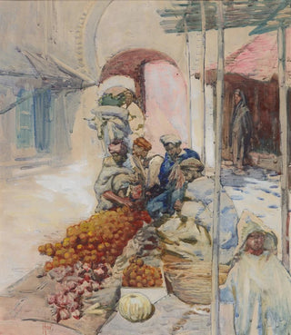 Frances Hodgkins - The orange sellers Tangiers.webp