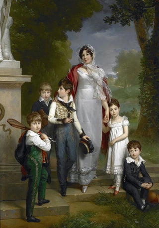 Franois Grard - Portrait of LouiseAntoinetteScholastique Guhneuc Madame la Marchale Lannes Duchesse de Montebello with her Children.webp